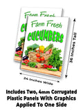 Farm Fresh Cucumbers A-Frame Signs, Decals, or Panels