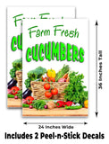 Farm Fresh Cucumbers A-Frame Signs, Decals, or Panels