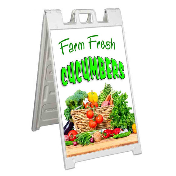 Farm Fresh Cucumbers A-Frame Signs, Decals, or Panels