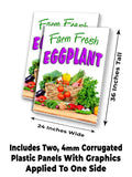 Farm Fresh Eggplant A-Frame Signs, Decals, or Panels