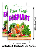 Farm Fresh Eggplant A-Frame Signs, Decals, or Panels