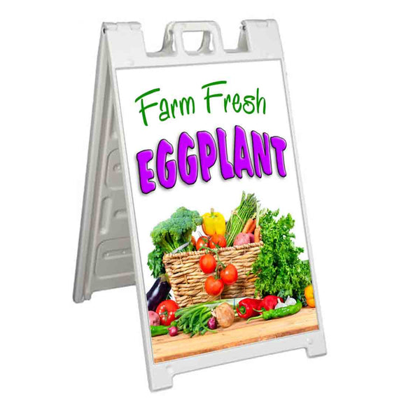 Farm Fresh Eggplant A-Frame Signs, Decals, or Panels