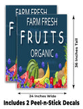 Farm Fresh Fruits A-Frame Signs, Decals, or Panels