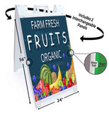 Farm Fresh Fruits A-Frame Signs, Decals, or Panels