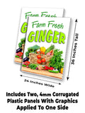 Farm Fresh Ginger A-Frame Signs, Decals, or Panels