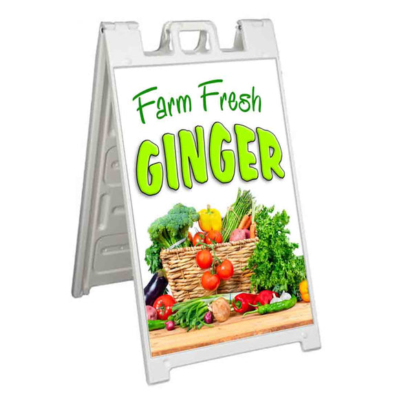 Farm Fresh Ginger A-Frame Signs, Decals, or Panels