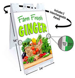 Farm Fresh Ginger A-Frame Signs, Decals, or Panels