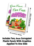 Farm Fresh Grapefruit A-Frame Signs, Decals, or Panels