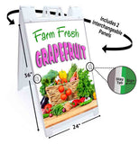 Farm Fresh Grapefruit A-Frame Signs, Decals, or Panels