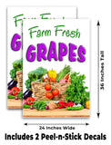 Farm Fresh Grapes A-Frame Signs, Decals, or Panels