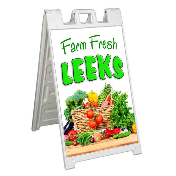 Farm Fresh Leeks A-Frame Signs, Decals, or Panels