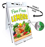 Farm Fresh Lemons A-Frame Signs, Decals, or Panels