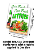 Farm Fresh Lettuce A-Frame Signs, Decals, or Panels