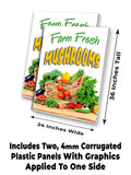 Farm Fresh Mushrooms A-Frame Signs, Decals, or Panels
