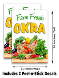 Farm Fresh Okra A-Frame Signs, Decals, or Panels