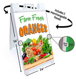 Farm Fresh Oranges A-Frame Signs, Decals, or Panels