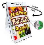 Farm Fresh Vegetables A-Frame Signs, Decals, or Panels