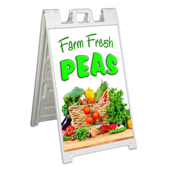 Farm Fresh Peas A-Frame Signs, Decals, or Panels