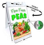 Farm Fresh Peas A-Frame Signs, Decals, or Panels