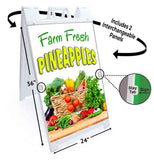 Farm Fresh Pineapples A-Frame Signs, Decals, or Panels