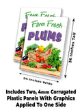 Farm Fresh Plums A-Frame Signs, Decals, or Panels