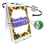 Farm Fresh Produce A-Frame Signs, Decals, or Panels