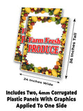 Farm Fresh Produce A-Frame Signs, Decals, or Panels