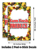 Farm Fresh Produce A-Frame Signs, Decals, or Panels