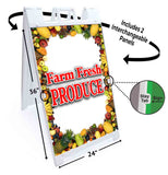 Farm Fresh Produce A-Frame Signs, Decals, or Panels