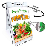 Farm Fresh Pumpkins A-Frame Signs, Decals, or Panels