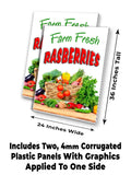 Farm Fresh Rasberries A-Frame Signs, Decals, or Panels