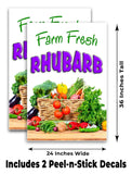 Farm Fresh Rubarb A-Frame Signs, Decals, or Panels