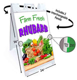 Farm Fresh Rubarb A-Frame Signs, Decals, or Panels