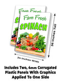 Farm Fresh Spinach A-Frame Signs, Decals, or Panels