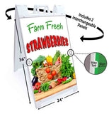 Farm Fresh Strawberries A-Frame Signs, Decals, or Panels