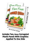 Farm Fresh Summer Squash A-Frame Signs, Decals, or Panels