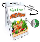 Farm Fresh Summer Squash A-Frame Signs, Decals, or Panels