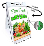 Farm Fresh Swiss Chard A-Frame Signs, Decals, or Panels