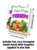 Farm Fresh Turnips A-Frame Signs, Decals, or Panels