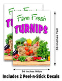 Farm Fresh Turnips A-Frame Signs, Decals, or Panels