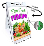 Farm Fresh Turnips A-Frame Signs, Decals, or Panels