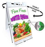 Fresh Winter Squash A-Frame Signs, Decals, or Panels