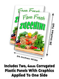 Farm Fresh Zucchini A-Frame Signs, Decals, or Panels