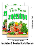 Farm Fresh Zucchini A-Frame Signs, Decals, or Panels