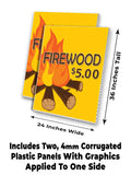 Firewood $5.00 A-Frame Signs, Decals, or Panels