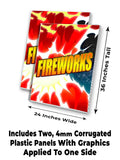 Fireworks Explosion A-Frame Signs, Decals, or Panels