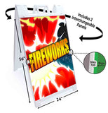 Fireworks Explosion A-Frame Signs, Decals, or Panels