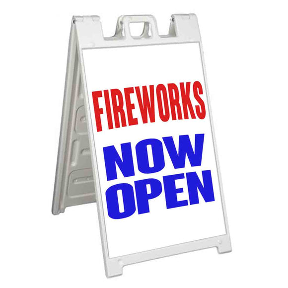 Fireworks Now Open A-Frame Signs, Decals, or Panels