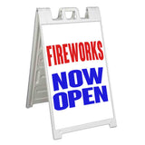 Fireworks Now Open A-Frame Signs, Decals, or Panels
