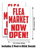 Flea Market Now Open Rd A-Frame Signs, Decals, or Panels